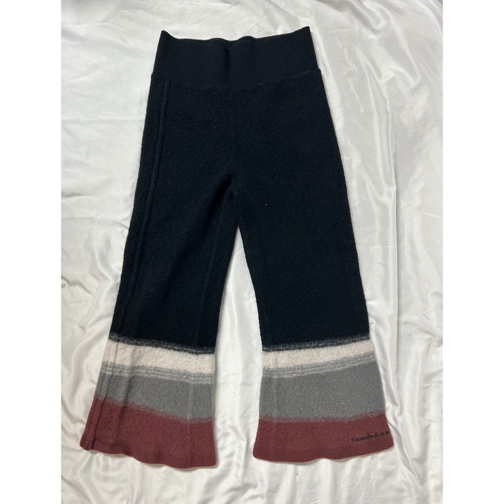 Nike Yoga Therma-FIT ADV Wool Blend Wide Leg Pants Black Grey Burgundy Medium